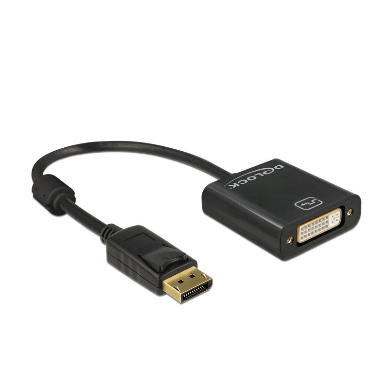 DeLOCK 62601 cavo e adattatore video 0,2 m DisplayPort DVI-I Nero