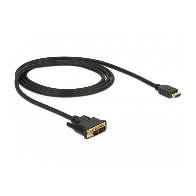 DeLOCK 85582 cavo e adattatore video 1 m HDMI tipo A (Standard) DVI-D Nero