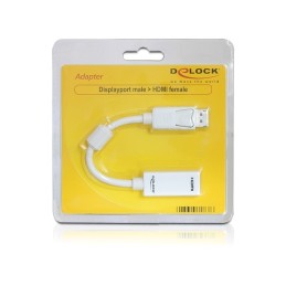 DeLOCK 61767 cavo e adattatore video 0,125 m DisplayPort HDMI tipo A (Standard) Bianco