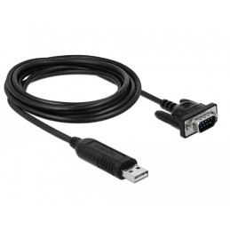 DeLOCK 66282 cavo seriale Nero 1,8 m RS-232 USB tipo A