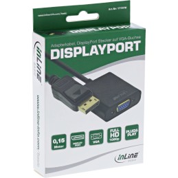 InLine Basic DisplayPort a cavo adattatore VGA, nero, 0,15 m