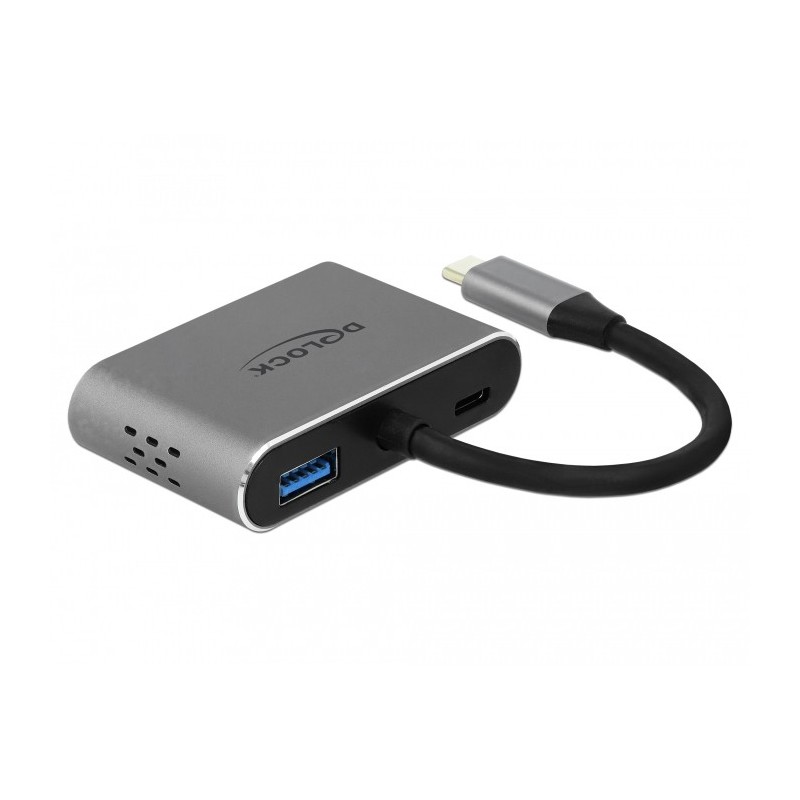 DeLOCK 64074 replicatore di porte e docking station per laptop USB 3.2 Gen 1 (3.1 Gen 1) Type-C Grigio