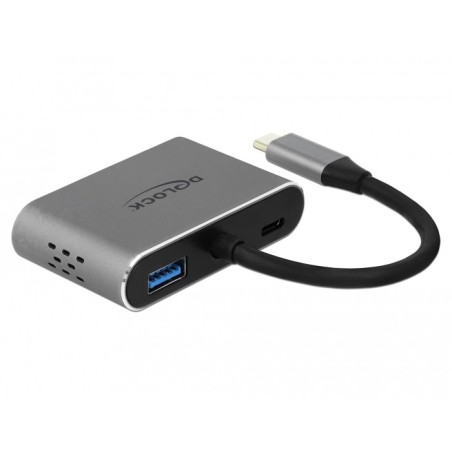 DeLOCK 64074 replicatore di porte e docking station per laptop USB 3.2 Gen 1 (3.1 Gen 1) Type-C Grigio