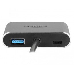 DeLOCK 64074 replicatore di porte e docking station per laptop USB 3.2 Gen 1 (3.1 Gen 1) Type-C Grigio