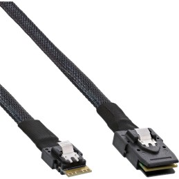 InLine , cavo SAS Slim, da SFF-8654 a Mini SAS SFF-8087, 12Gb s, 0,5m