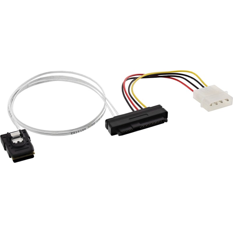 InLine Cavo Mini SAS, SFF-8087 a SFF-8482 + alimentazione, 0,75m