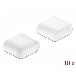 DeLOCK Copertura antipolvere per USB Type-C maschio 10 pezzi bianco