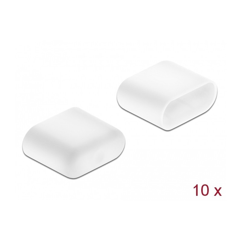 DeLOCK Copertura antipolvere per USB Type-C maschio 10 pezzi bianco