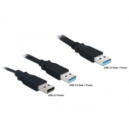 DeLOCK 82908 cavo USB USB 3.2 Gen 1 (3.1 Gen 1) 0,6 m 2 x USB A USB A Nero