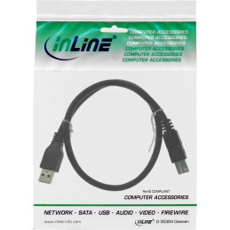 InLine Cavo USB 3.0 A maschio   B maschio, nero, 1m