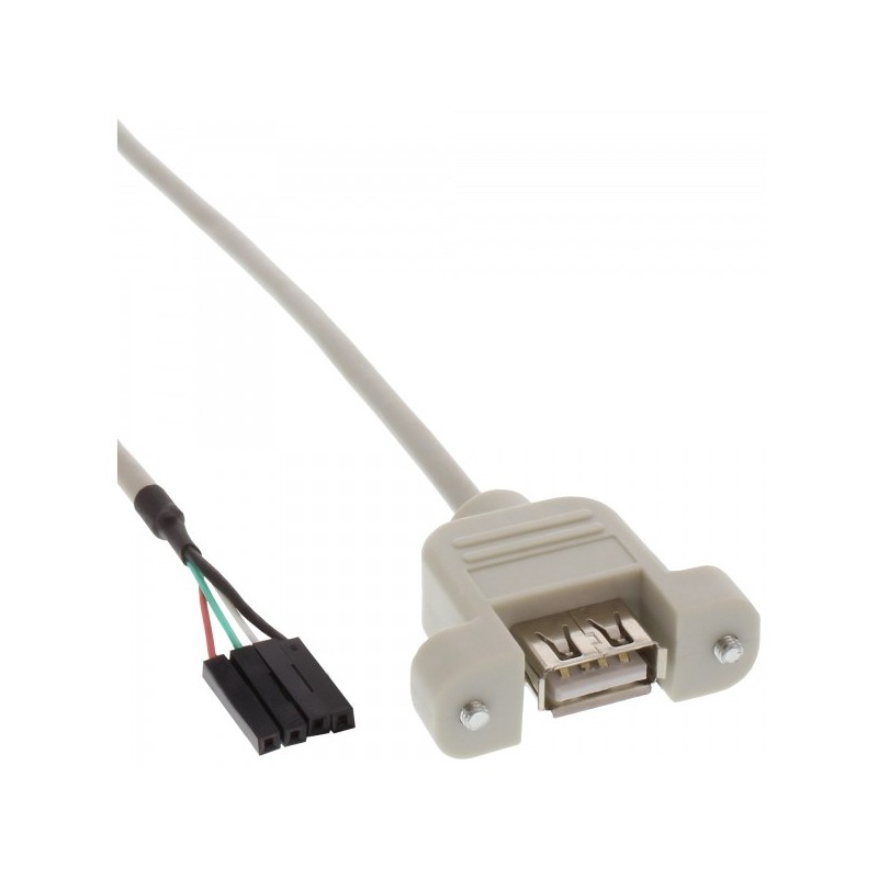 InLine 4043718132942 cavo USB USB 2.0 0,4 m USB A Bianco