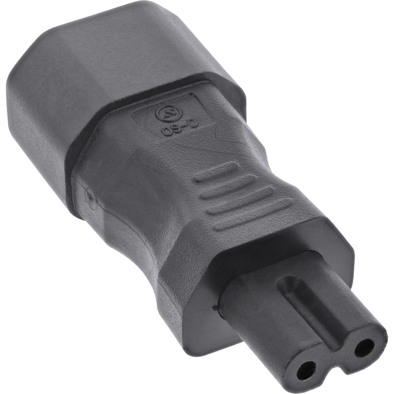 InLine Adattatore di rete IEC 60320 C14   C7, da 3 poli a 2 poli