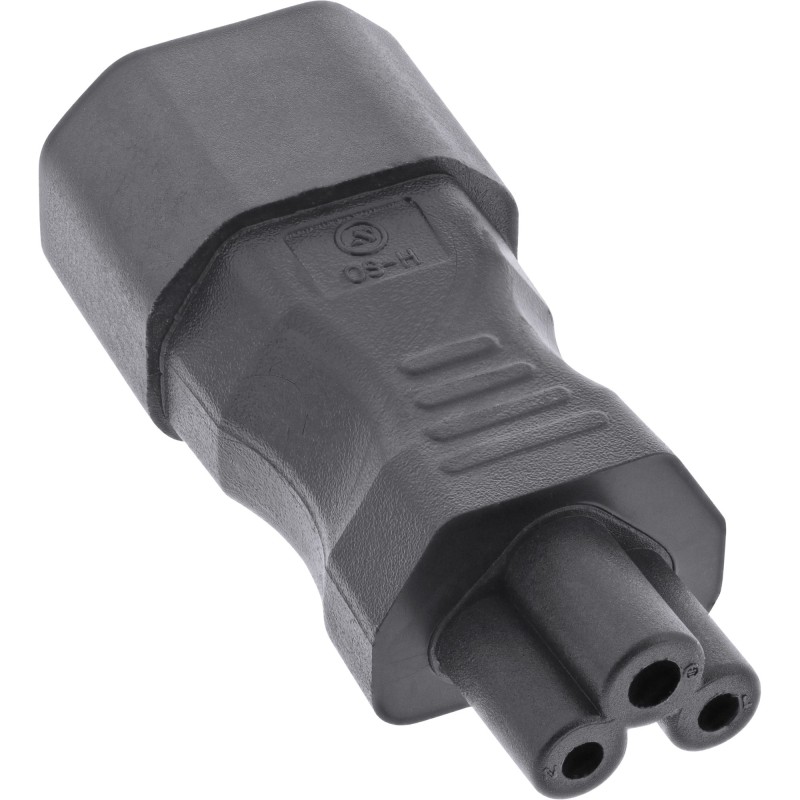 InLine , adattatore di rete IEC 60320 C14   C5, alimentatore a 3 poli   notebook