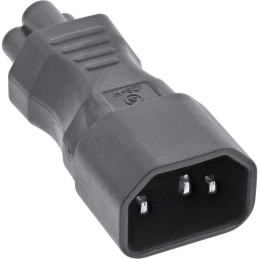 InLine , adattatore di rete IEC 60320 C14   C5, alimentatore a 3 poli   notebook