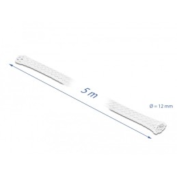 DeLOCK Manicotto intrecciato estensibile da 5 m x 12 mm bianco