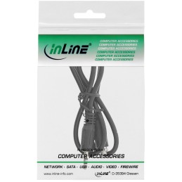 InLine Cavo audio, presa Jack 3,5mm M-F, stereo, nero, 0,60m, da pannello