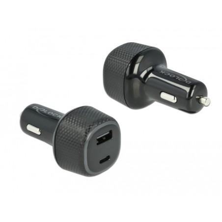 DeLOCK Caricabatteria da auto USB Type-C PD 3.0 e USB Tipo-A con 63 W