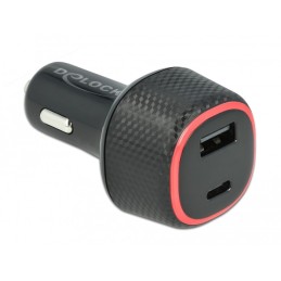 DeLOCK Caricabatteria da auto USB Type-C PD 3.0 e USB Tipo-A con 63 W