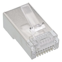 InLine Plug RJ45 Cat.5 schermato per cavo Lan AWG24 rigido Western Typ , 10pz