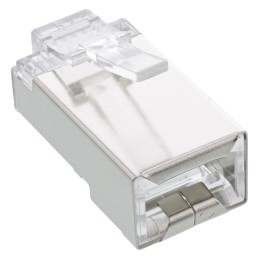 InLine Plug RJ45 Cat.5 schermato per cavo Lan AWG24 rigido Western Typ , 10pz