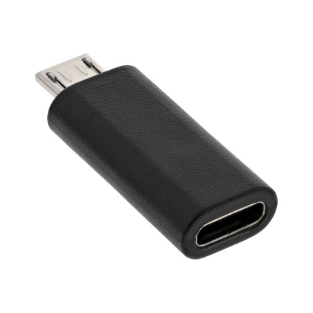 InLine Adattatore USB 2.0, Micro-USB maschio a USB-C femmina