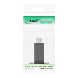 InLine Adattatore USB 2.0, Micro-USB maschio a USB-C femmina