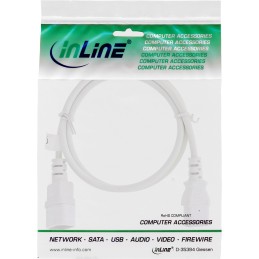 InLine Prolunga alimentazione, da C13 a C14, 1m, bianco