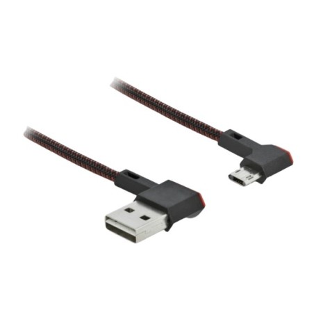 DeLOCK Cavo EASY-USB 2.0 Tipo-A maschio per EASY-USB Tipo Micro-B maschio nero con angolazione sinistra   destra da 0,2 m