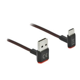 DeLOCK Cavo EASY-USB 2.0 Tipo-A maschio per USB Type-C maschio nero con angolazione alto   basso da 0,2 m