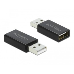 DeLOCK Adattatore USB 2.0 Tipo-A maschio per Tipo-A femmina Data Blocker