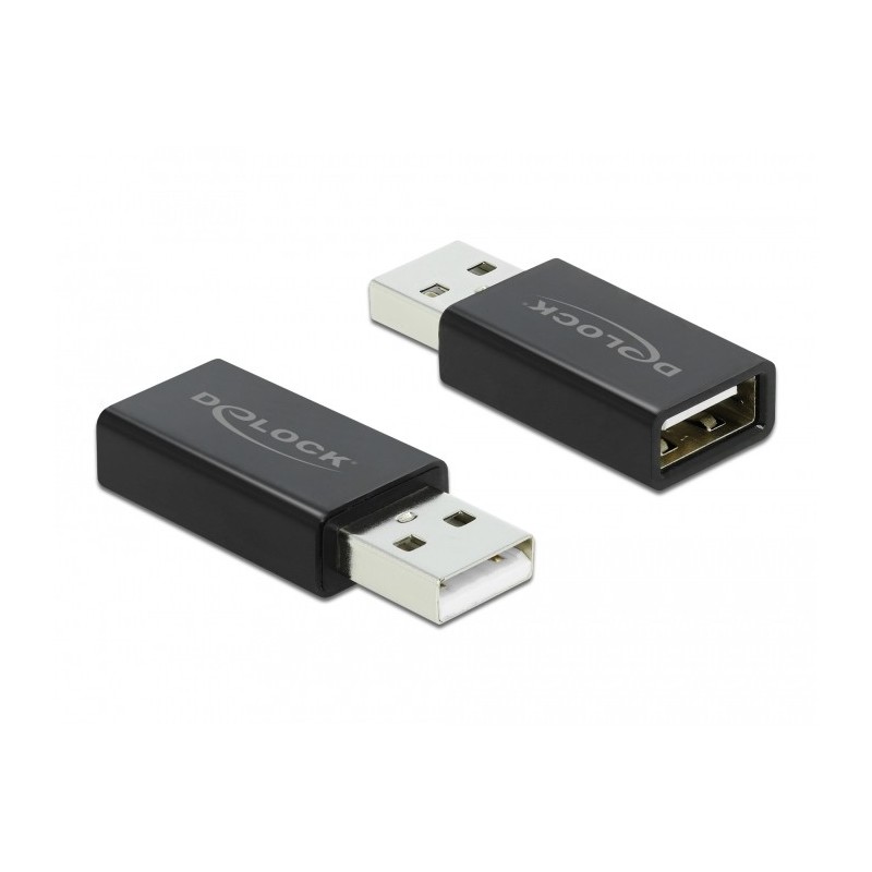 DeLOCK Adattatore USB 2.0 Tipo-A maschio per Tipo-A femmina Data Blocker