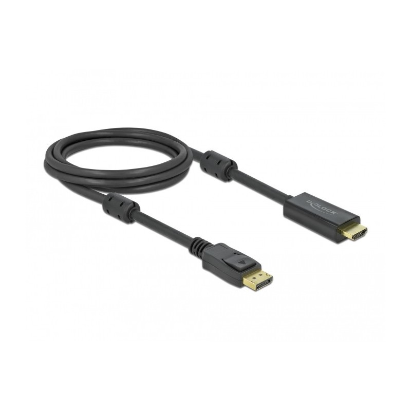 DeLOCK DisplayPort attivo 1.2 a cavo per HDMI 4K 60 Hz da 2 m