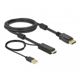 DeLOCK Cavo da HDMI a DisplayPort 4K 30 Hz 2 m