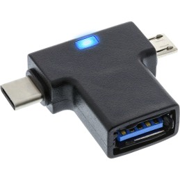 InLine Adattatore a T OTG USB 3.1 2.0 USB 3.1 2.0, M USB-C microUSB a F USB A