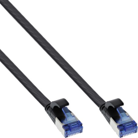 InLine Patch Cable flat, U FTP, Cat.6A, TPE senza alogeni, nero, 7,5m