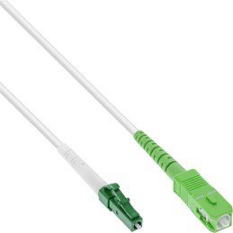 InLine Cavo FO simplex, FTTH, da LC APC 8° a SC APC 8°, 9 125µm, OS2,5m