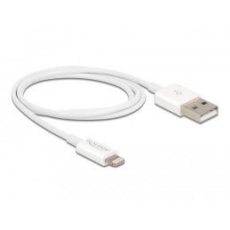 DeLOCK USB dati e cavo di alimentazione per iPhone, iPad, iPod bianco 1 m