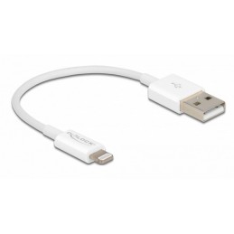 DeLOCK USB dati e cavo di alimentazione per iPhone, iPad, iPod bianco 15 cm