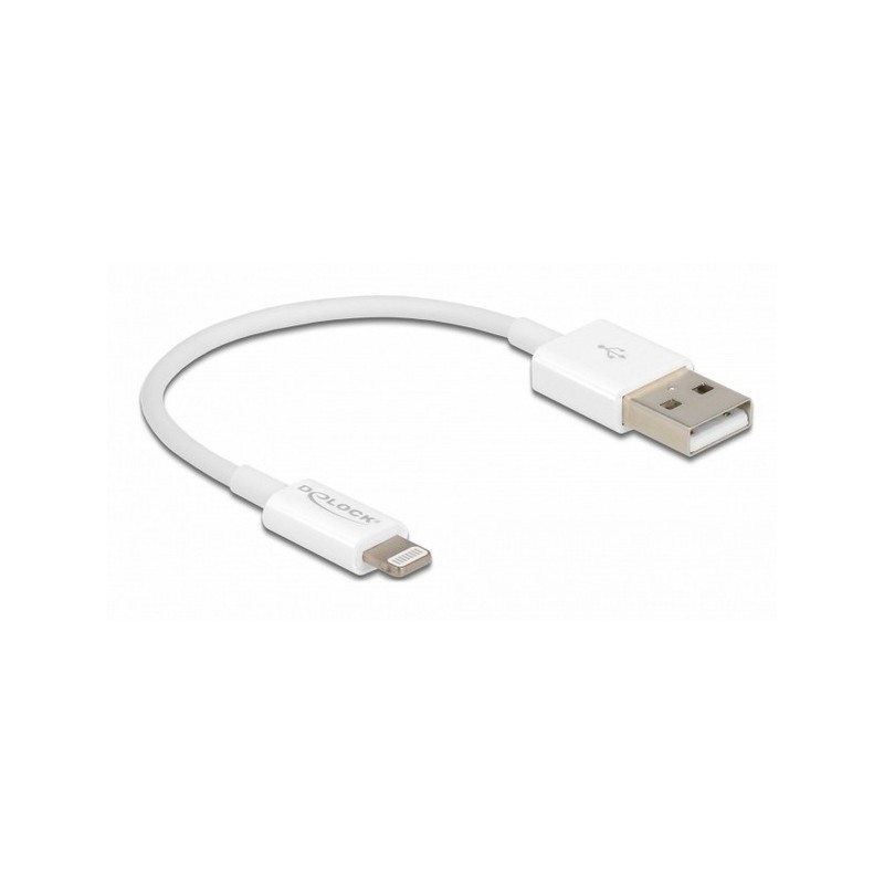 DeLOCK USB dati e cavo di alimentazione per iPhone, iPad, iPod bianco 15 cm