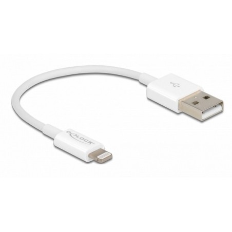 DeLOCK USB dati e cavo di alimentazione per iPhone, iPad, iPod bianco 15 cm