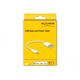 DeLOCK USB dati e cavo di alimentazione per iPhone, iPad, iPod bianco 15 cm