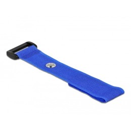 DeLOCK Fascetta per cavi a strappo con gancio e occhiello di fissaggio L 190 x L 25 mm blu 5 pezzi