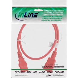 InLine Prolunga elettrica, da C13 a C14, rosso, 0,75m