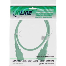 InLine Prolunga elettrica, da C13 a C14, verde, 2m