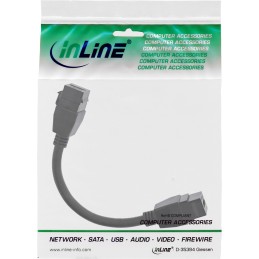 InLine HDMI 2x Cavo Keystone 4K 60Hz, HDMI A femmina femmina, nero, 0,2m