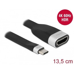 DeLOCK Cavo FPC a nastro piatto USB Type-C per HDMI (DP Alt Mode) 4K 60 Hz da 13,5 cm