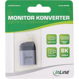 InLine USB Display Converter, da USB-C maschio a DisplayPort fem. 8K60Hz