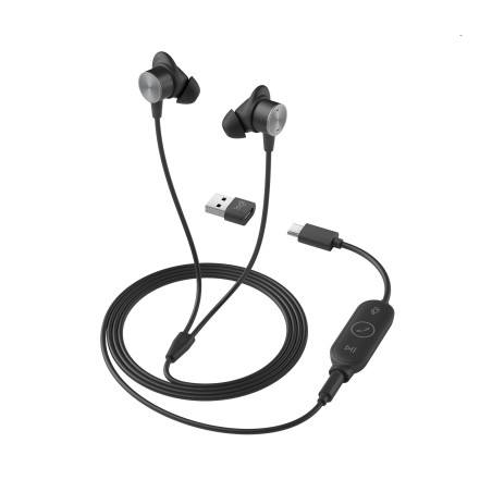 Logitech 981-001013 cuffia e auricolare Cablato In-ear Ufficio USB tipo-C Grafite