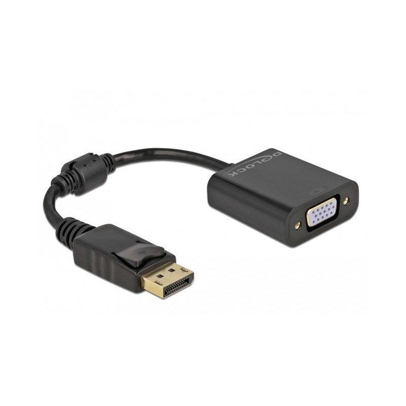 DeLOCK Adattatore DisplayPort 1.2 maschio a VGA femmina nero