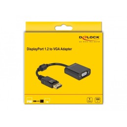 DeLOCK Adattatore DisplayPort 1.2 maschio a VGA femmina nero